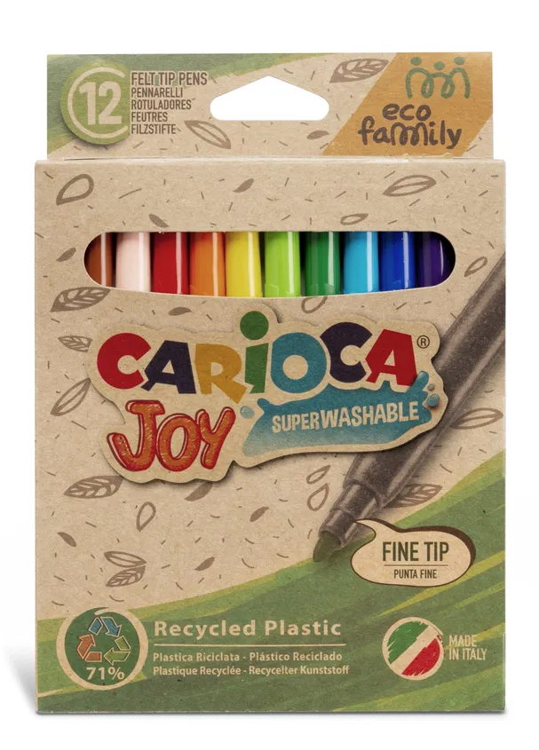 Carioca Joy Super Washable Colouring Pens 12pk Celebrations