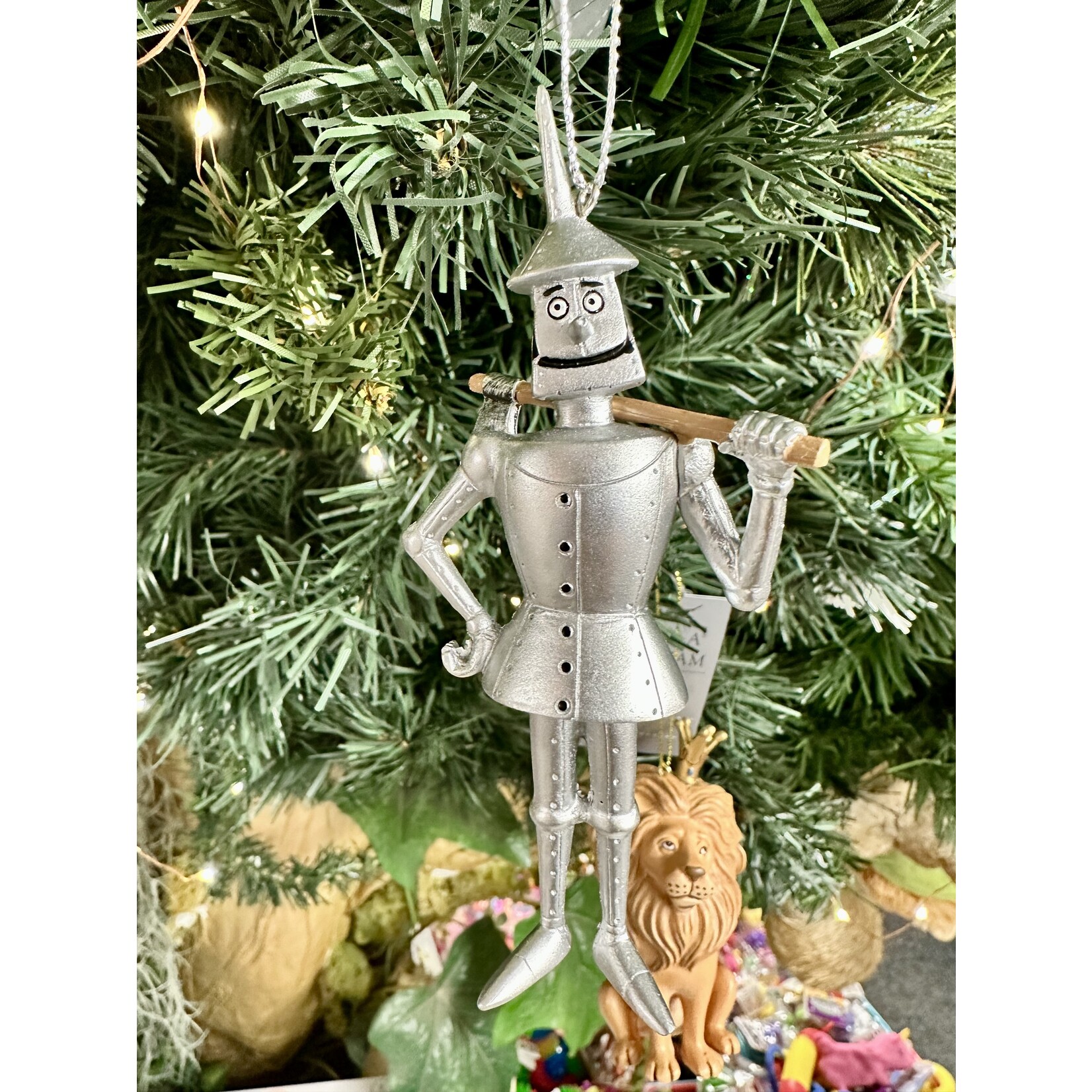 Gisela Graham Silver Resin Tin Man Hanging Decoration