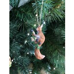 Gisela Graham Resin Squirrel with Berries Hanging Decoration