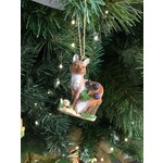 Gisela Graham Resin Fox with Berries Hanging Decoration
