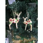 Gisela Graham Resin Deer or Stag with Berries Hanging Decoration (2 designs, sold separately)