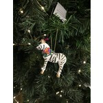 Gisela Graham Resin Carnival Zebra Hanging Decoration