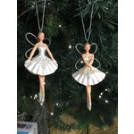 Gisela Graham Resin Green & White Fairy Hanging Decoration (2 designs, sold separately)