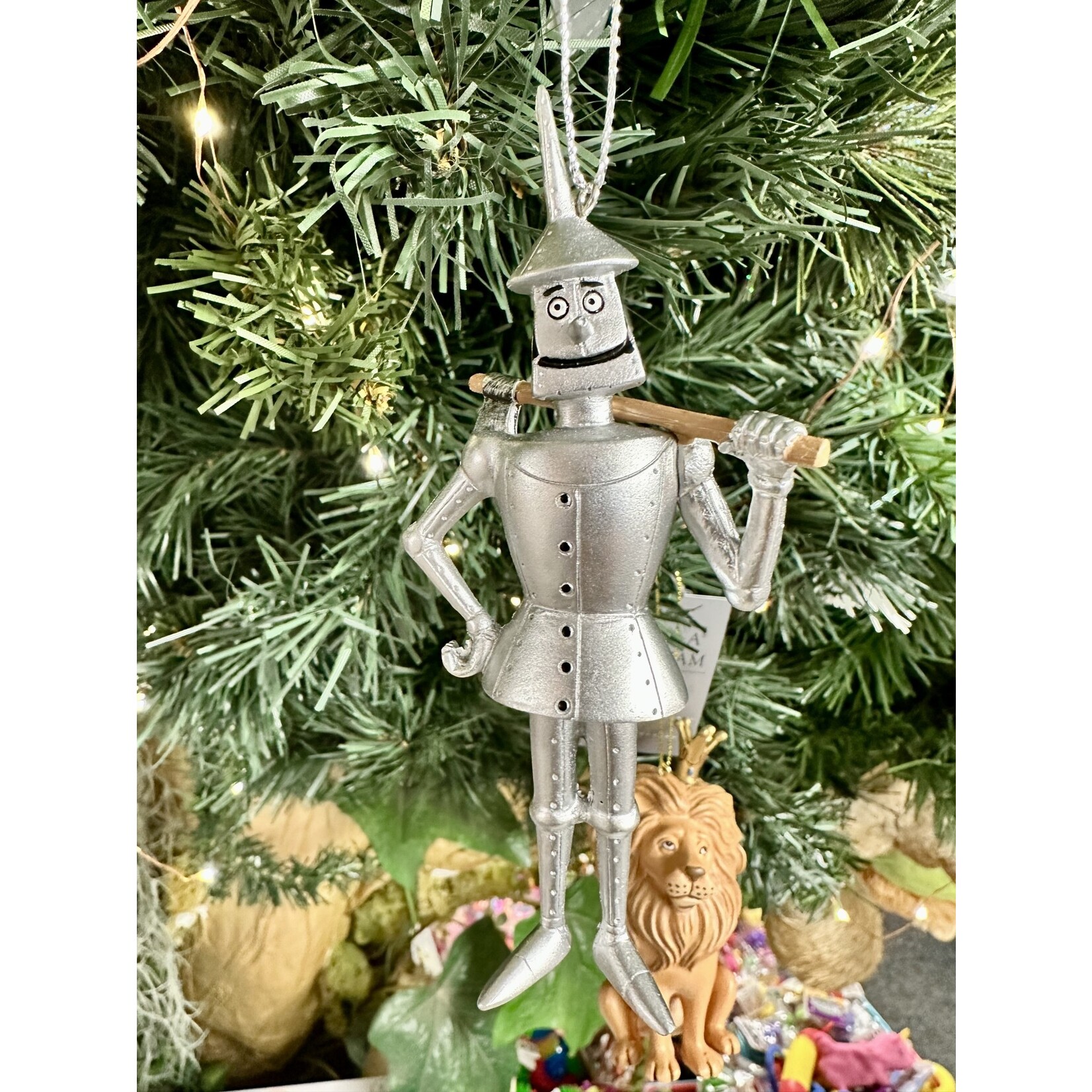 Gisela Graham Silver Resin Tin Man Hanging Decoration