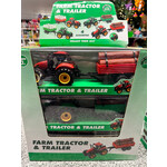 Plastic Tractor with Assorted Trailers (sold separately)