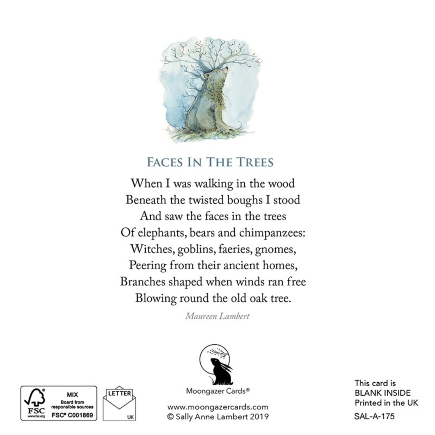 Faces In The Trees - Greeting Card
