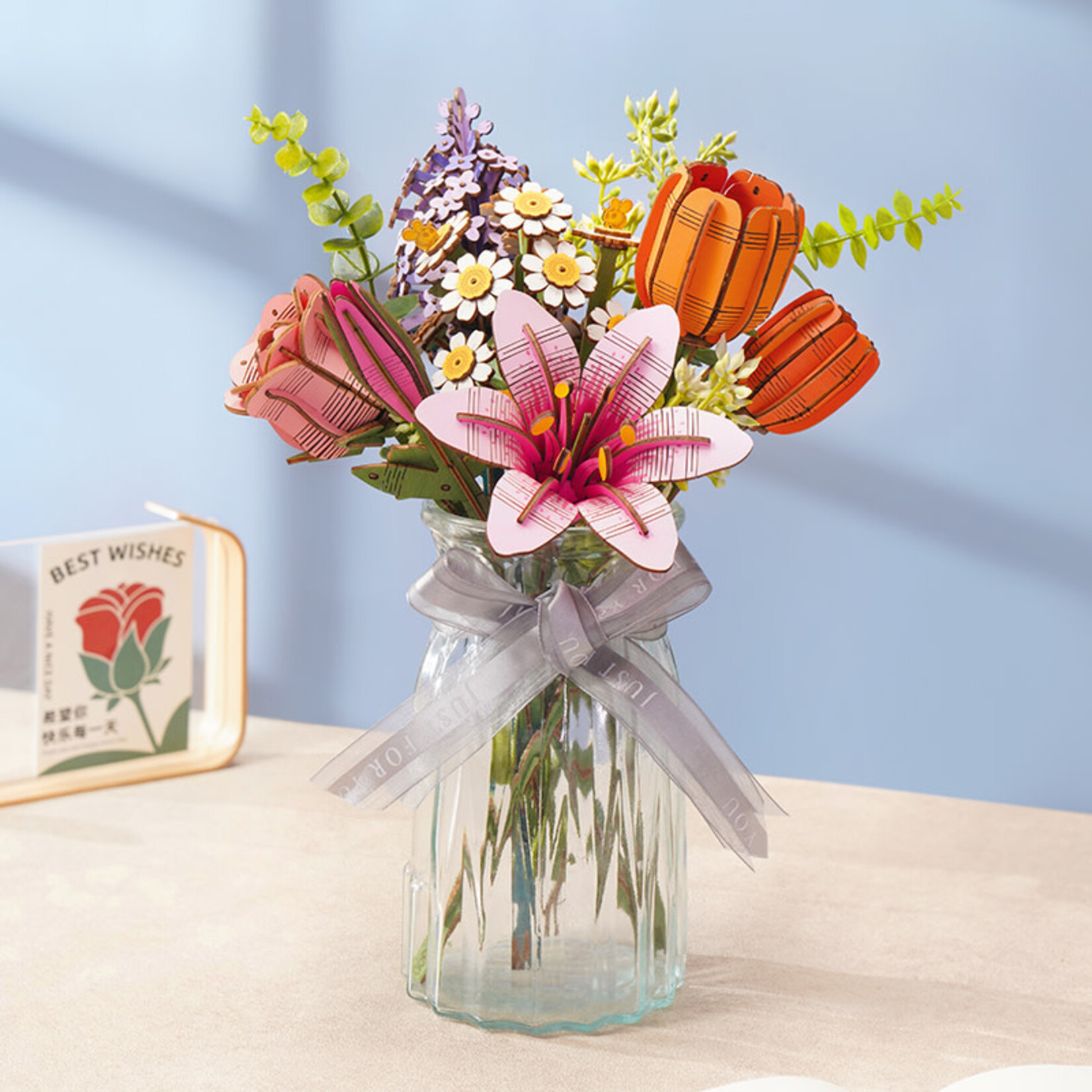 ROWOOD ROWOOD Pink Lily Wooden Bloom Craft