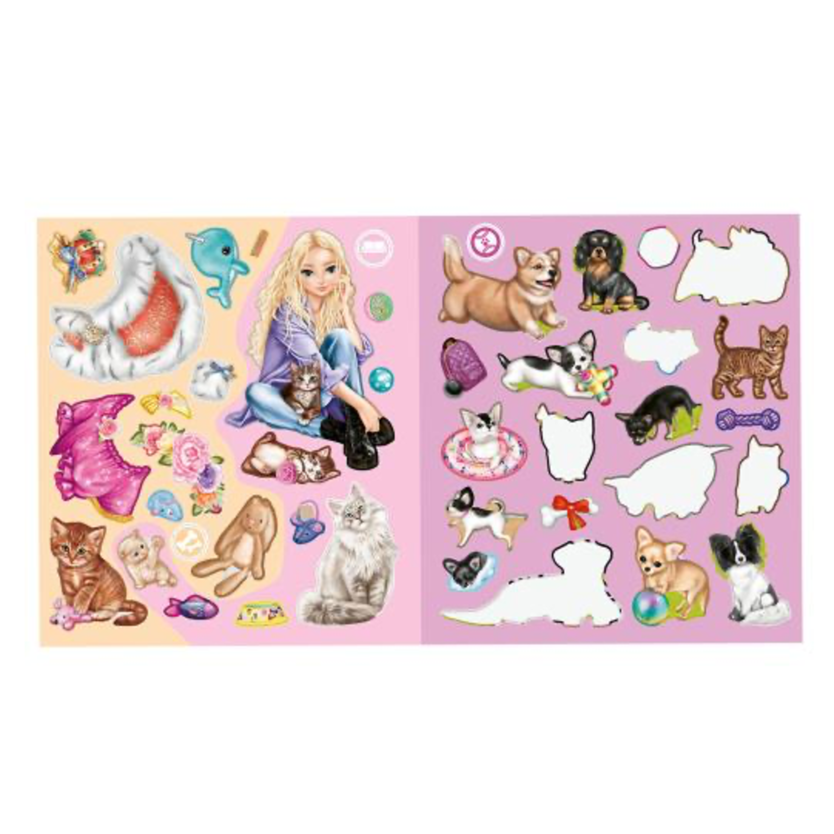 TOPModel TOPModel Stickerworld KITTY and DOGGY