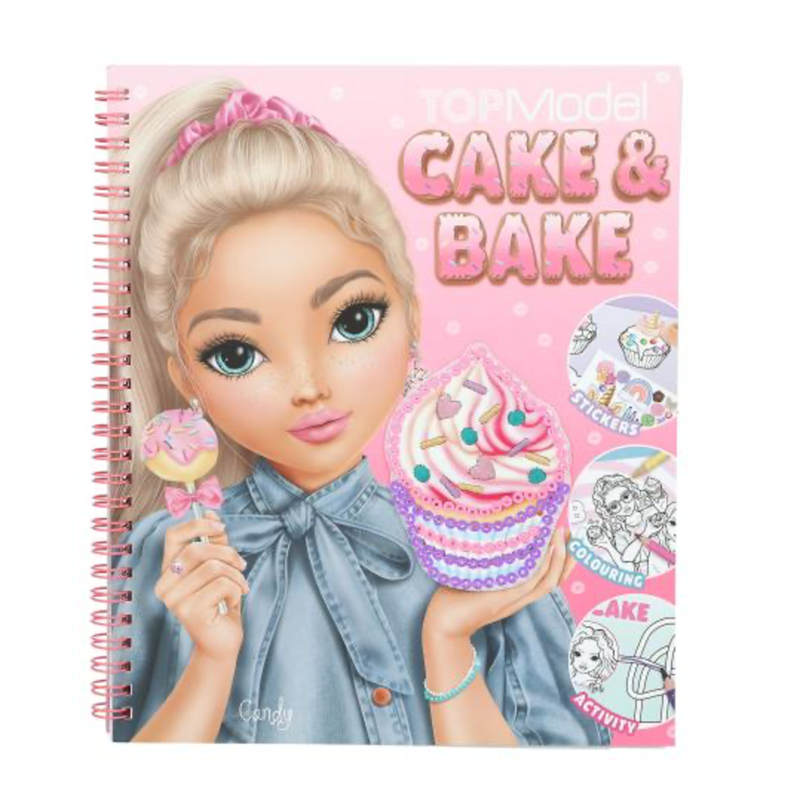 TOPModel TOPModel Cake & Bake Colouring Book with Sequins