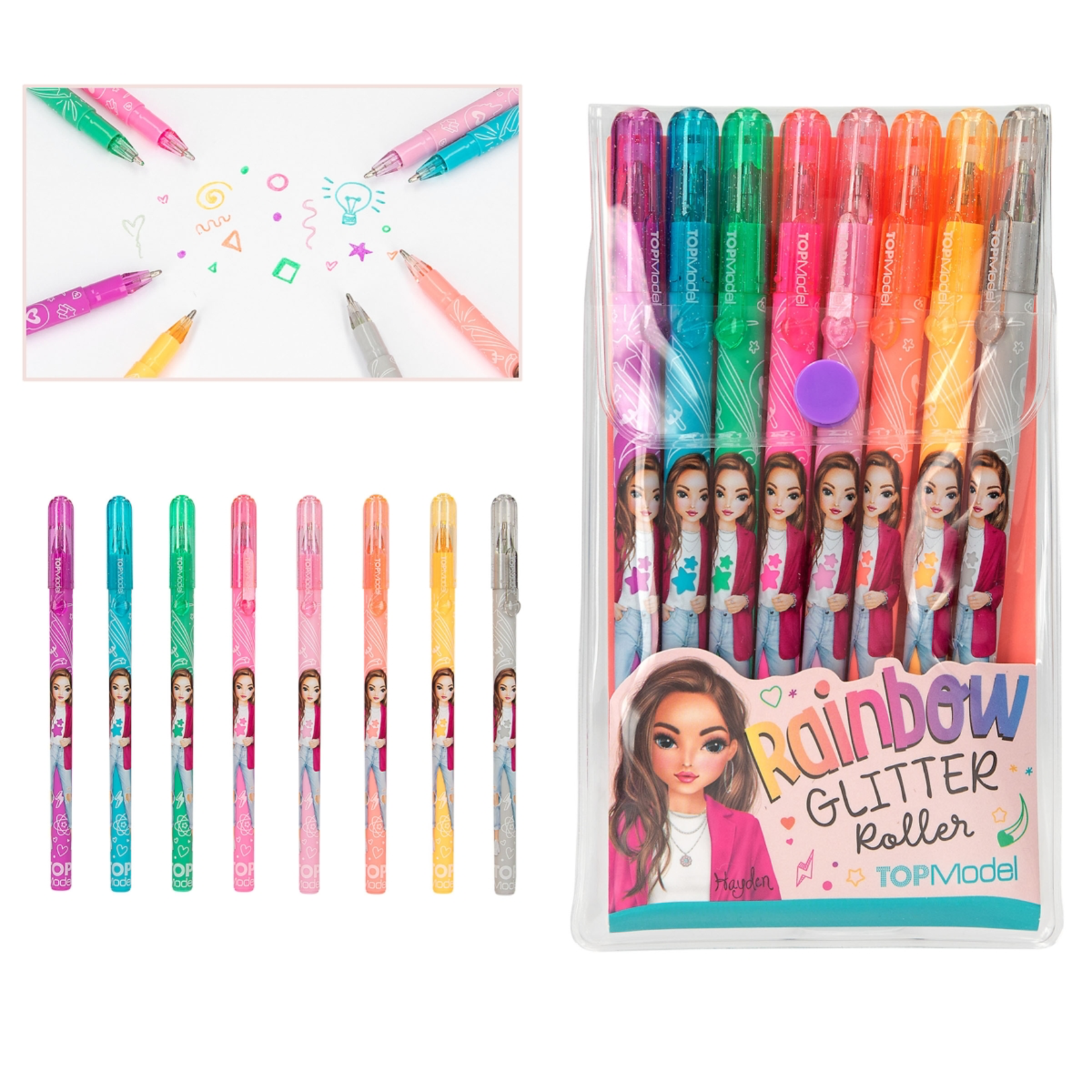 TOPModel TOPModel Rainbow Glitter Gel Pen Set