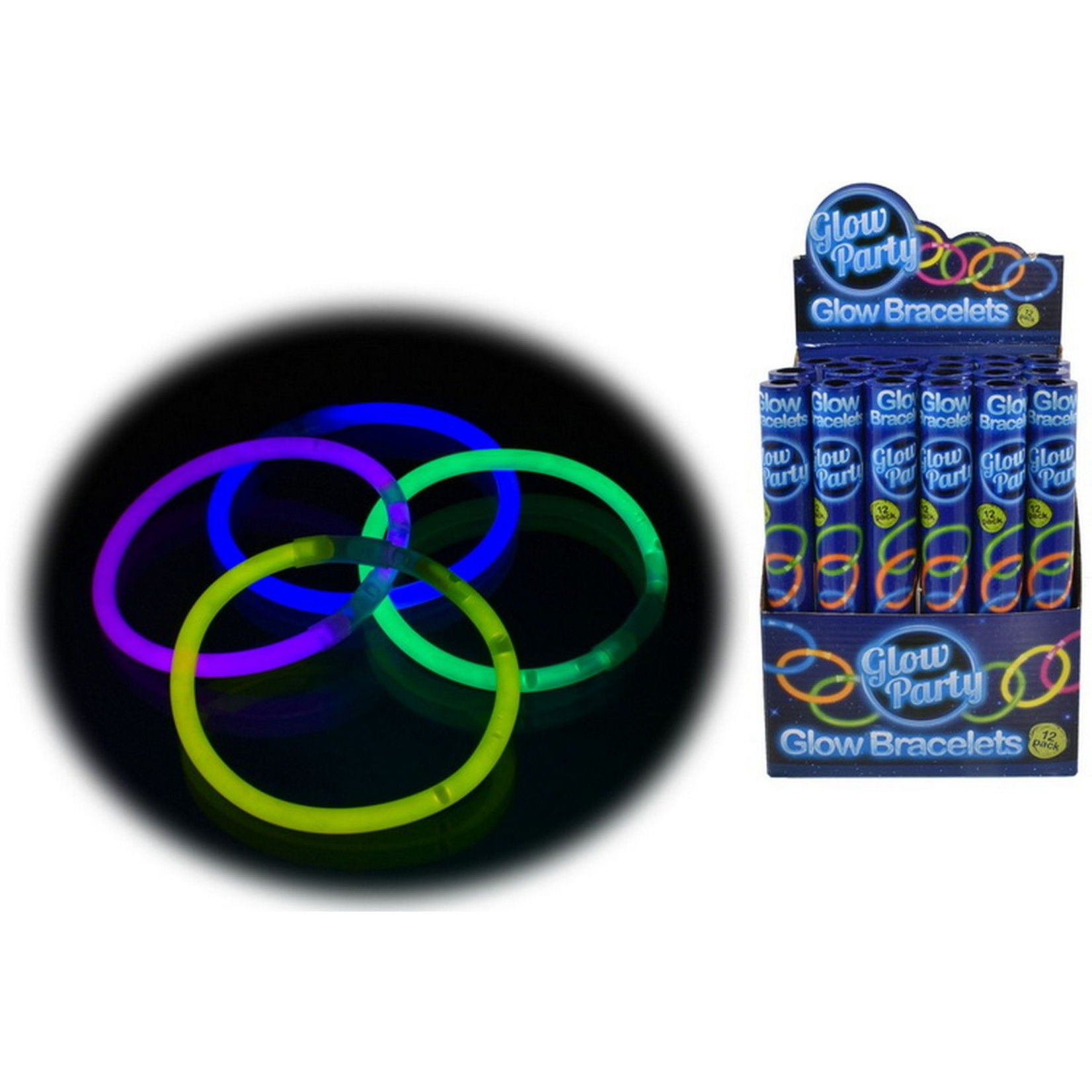 12pcs Glow Bracelet in Colour Tube
