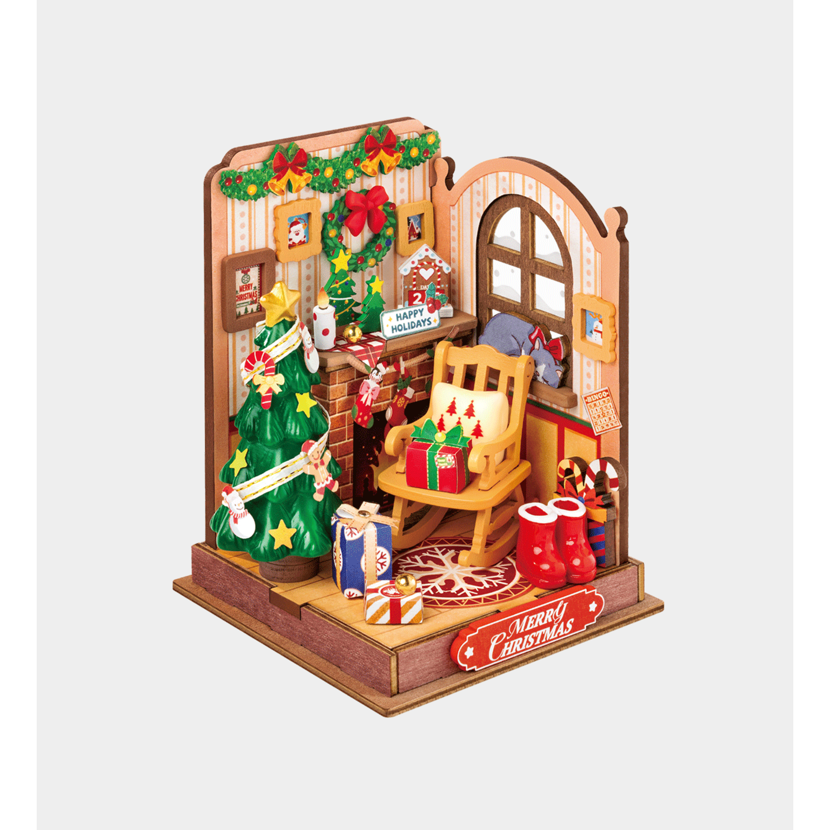 Rolife Rolife - Christmas Fireplace - Miniature House - DS041