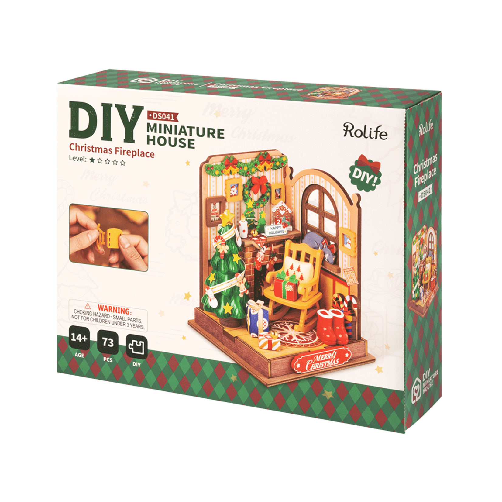 Rolife Rolife - Christmas Fireplace - Miniature House - DS041