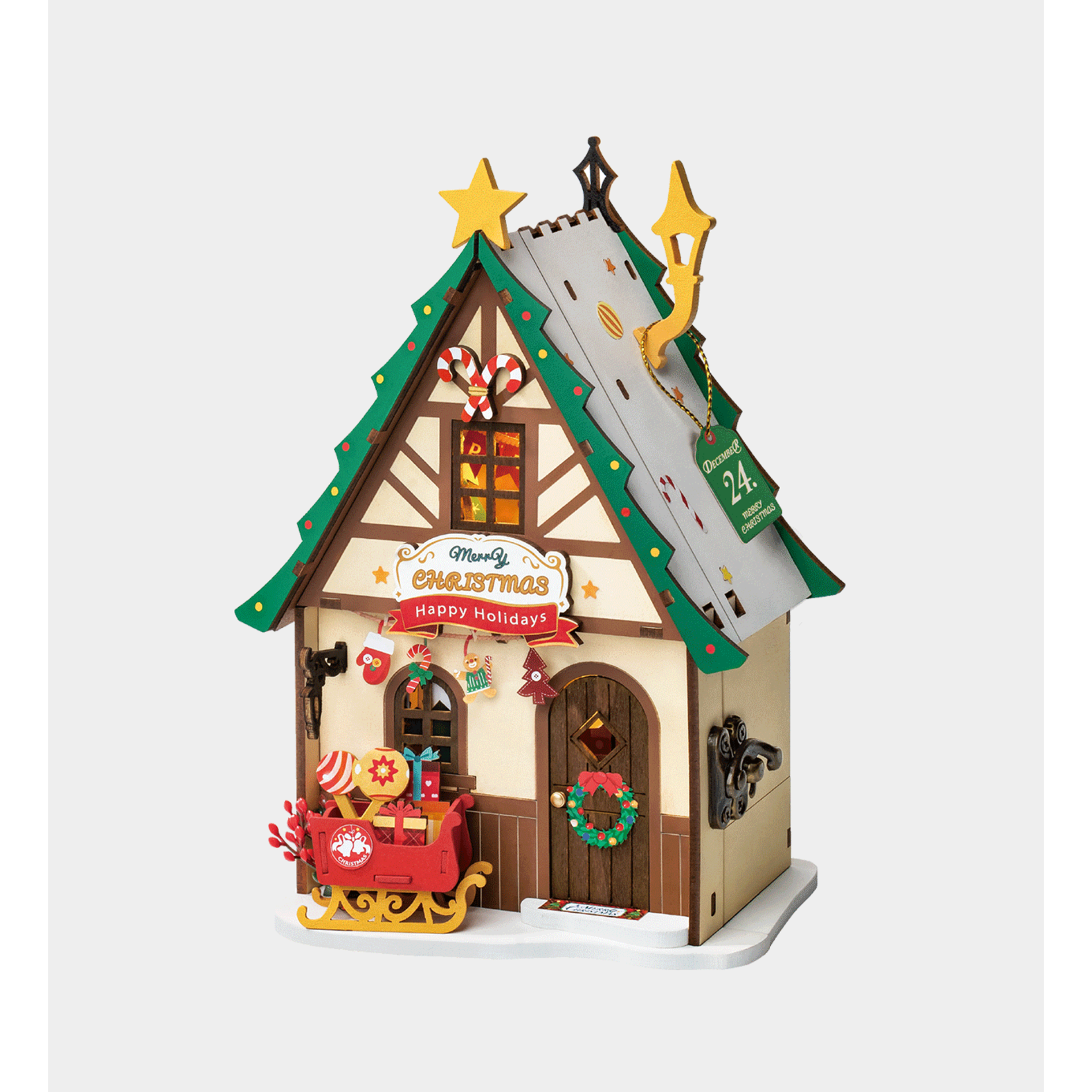 Rolife Rolife Twinkling Christmas House - Miniature House DS036