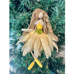 Sitting Flower Girl Peach Dahlia