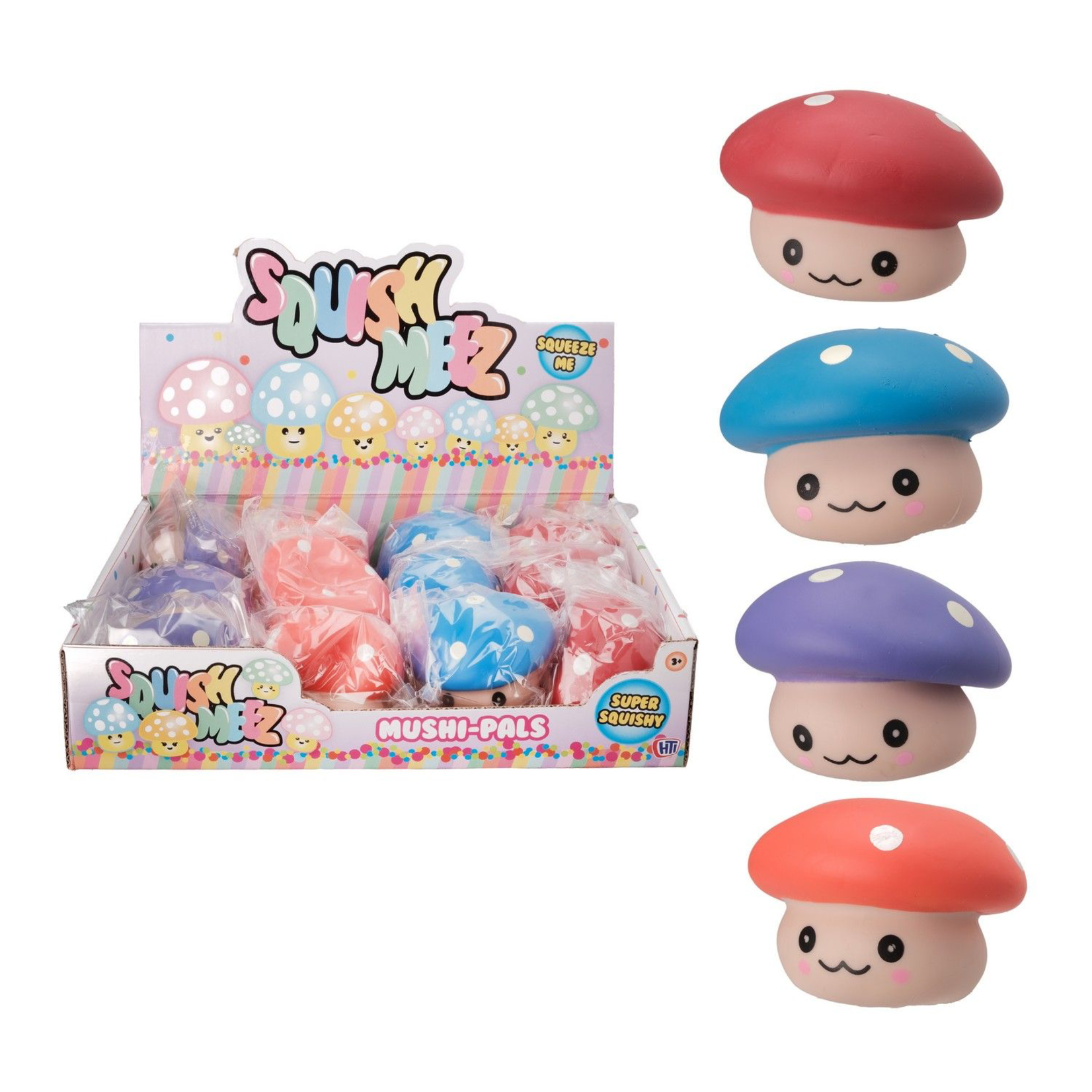 Squish Meez Mushi-Pals (4 assorted, sold separately)
