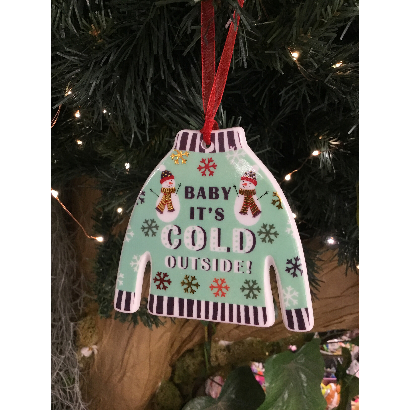 Miranda B Hanging Decoration - Xmas Jumper - It's Cold Outside