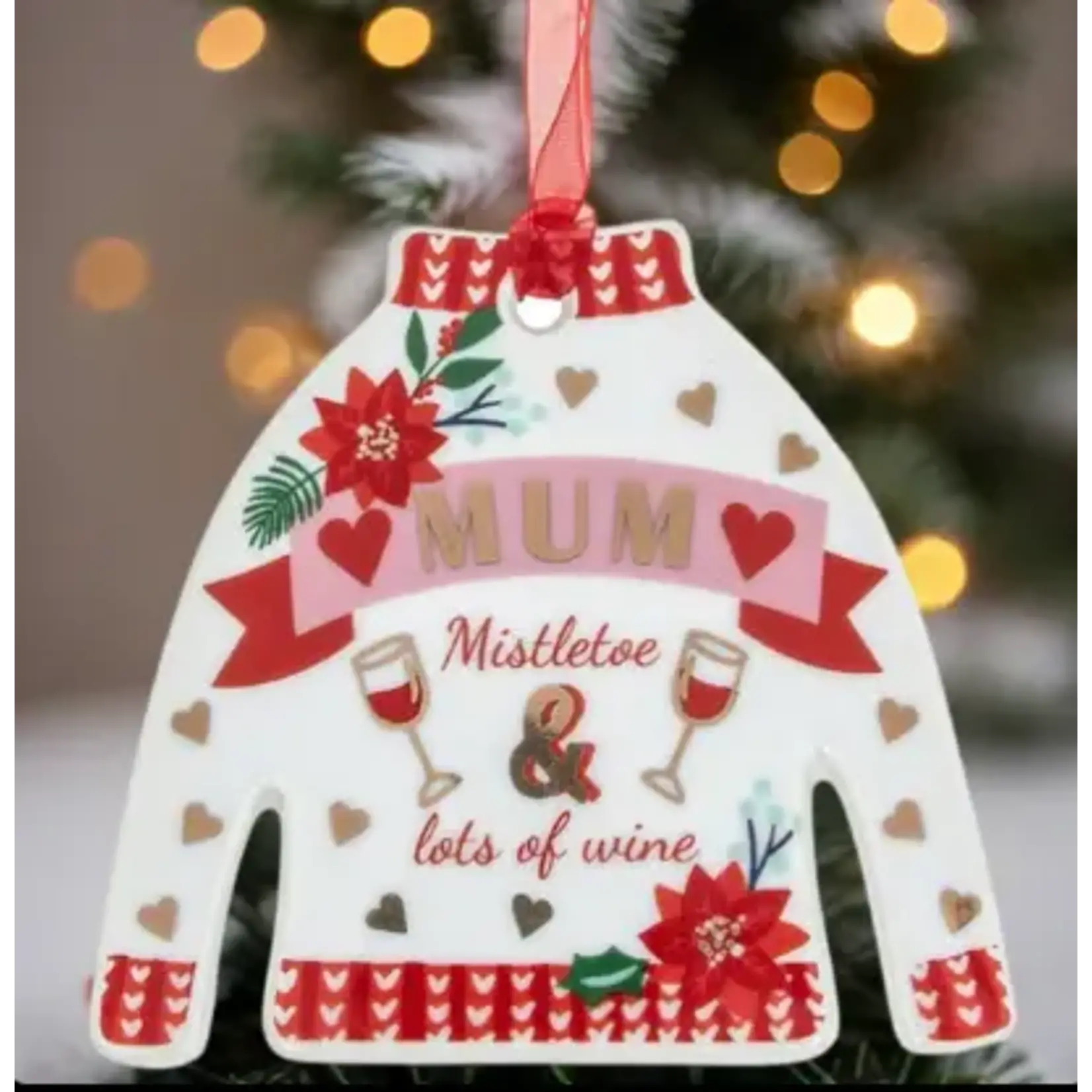 Miranda B Hanging Decoration - Xmas Jumper - Mum