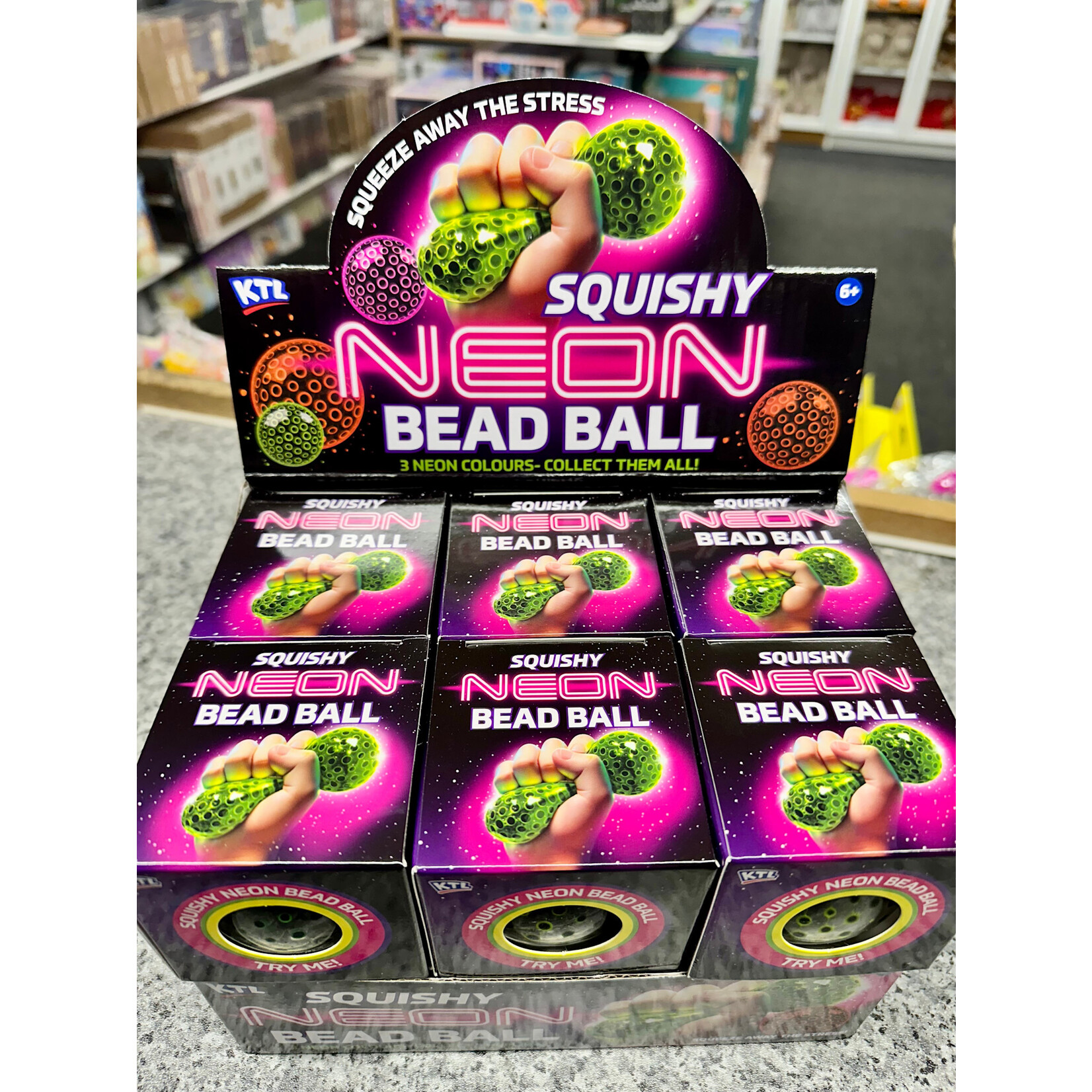 Squishy Neon Bead Ball 70mm