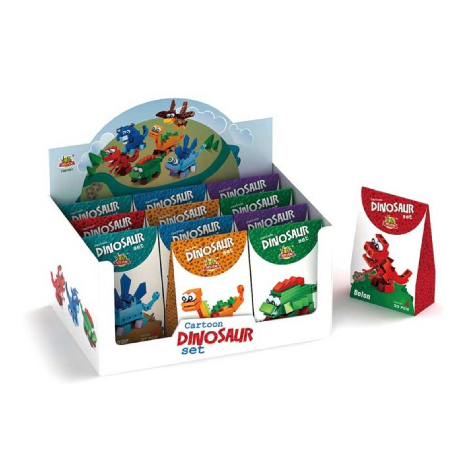 Cartoon Dinosaur Brick Kit