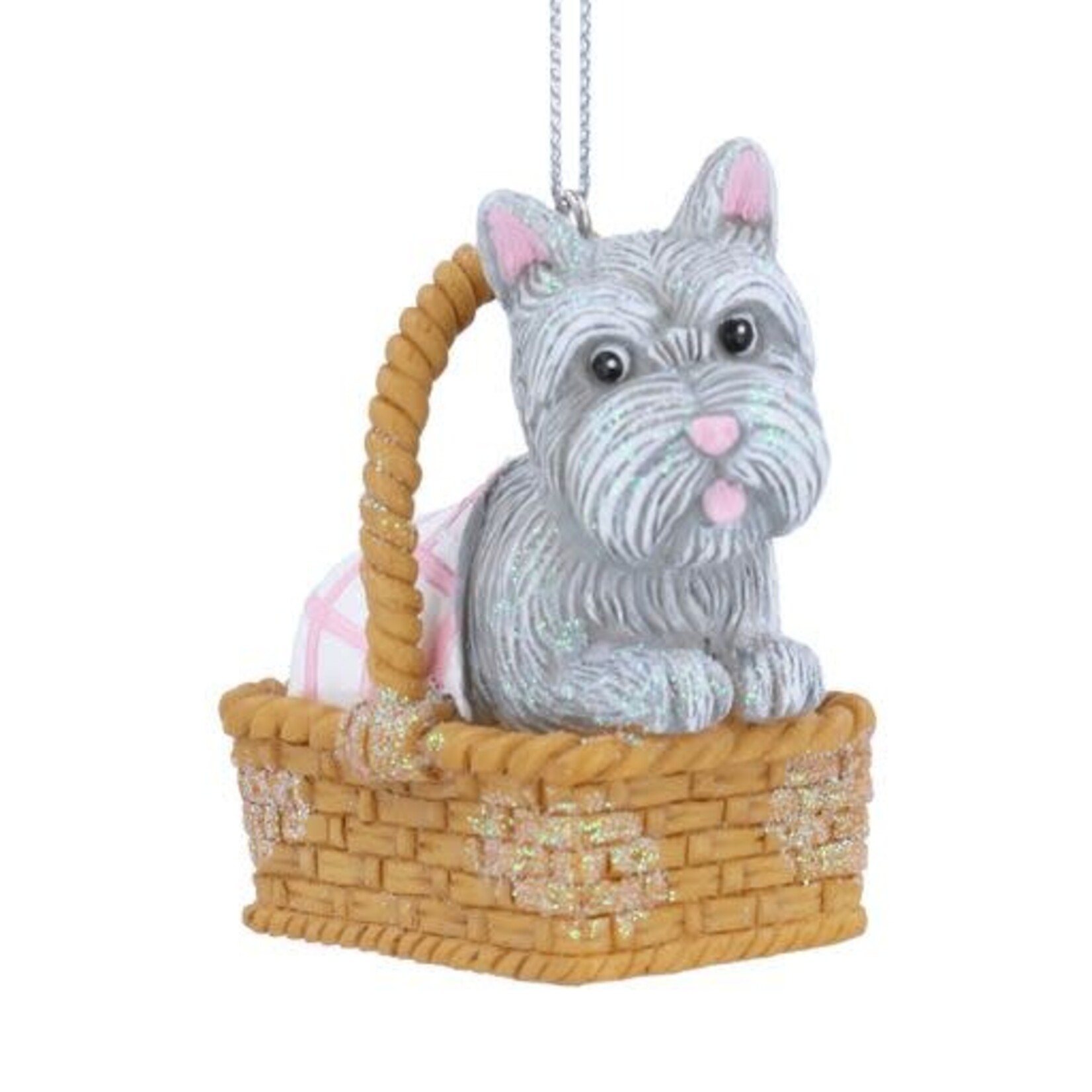 Wizard of OZ Resin Toto in Basket Hanging Decoration