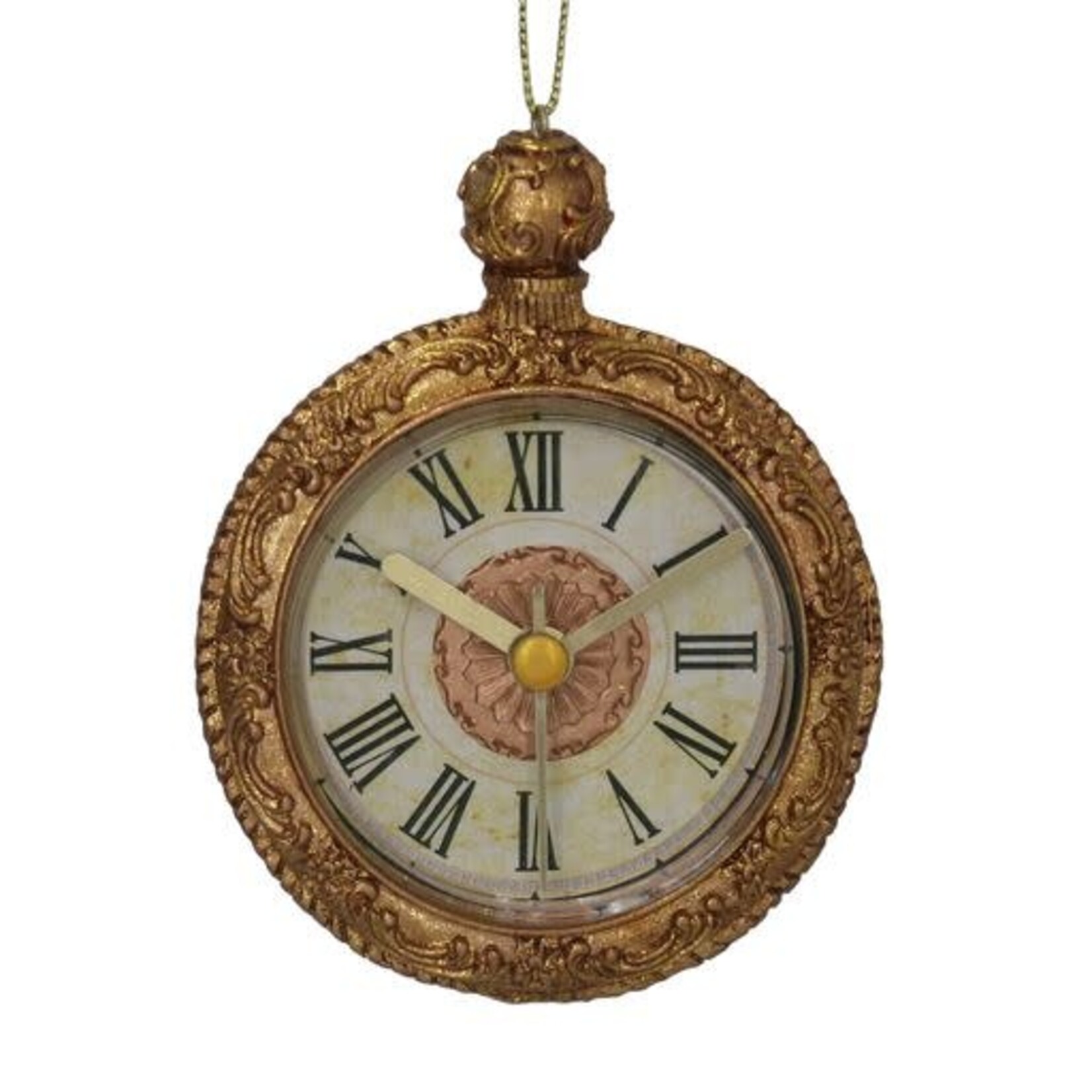 Alice in Wonderland Gold Resin Pocket Watch Hanging Decoration
