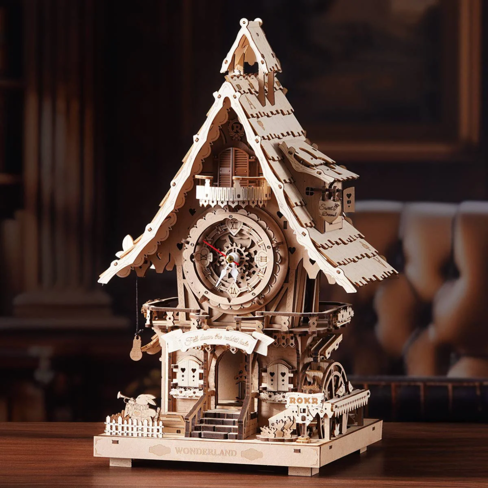 ROKR ROKR Cuckoo Clock Wood Natural LC901 - Mechanical DIY Kit