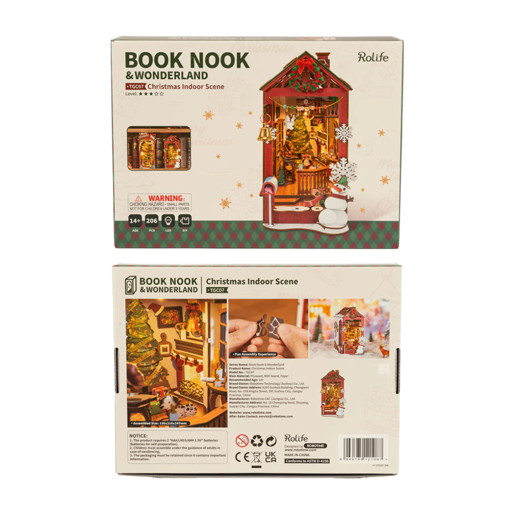 Rolife Rolife Christmas Indoor Scene Book Nook DIY Kit TGC07