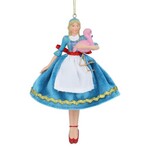Alice in Wonderland Resin & Velvet Alice w/Flamingo Large Hanging Decoration