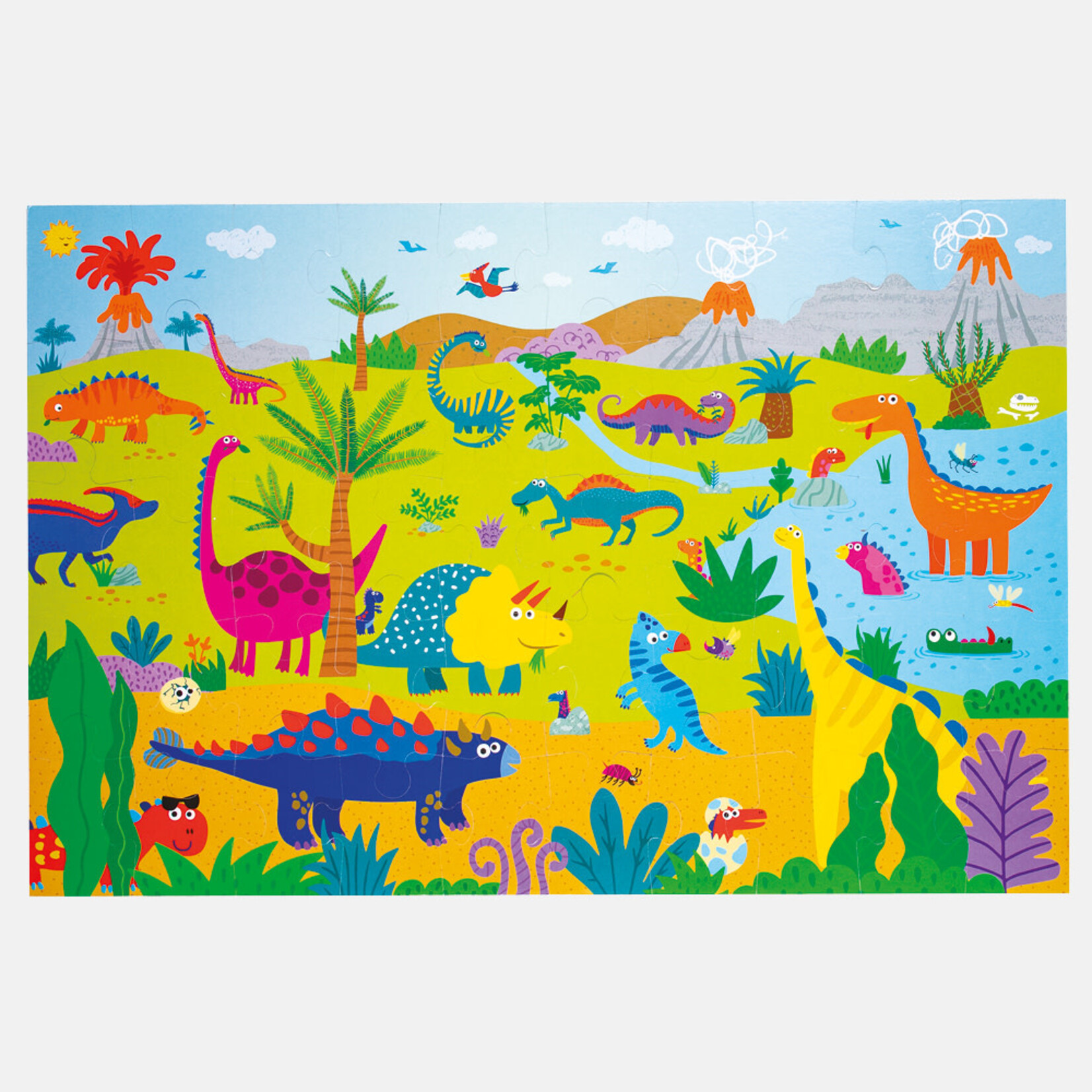 Hey Hugo Dinoroar Double Sided Jigsaw Puzzle 50 pcs