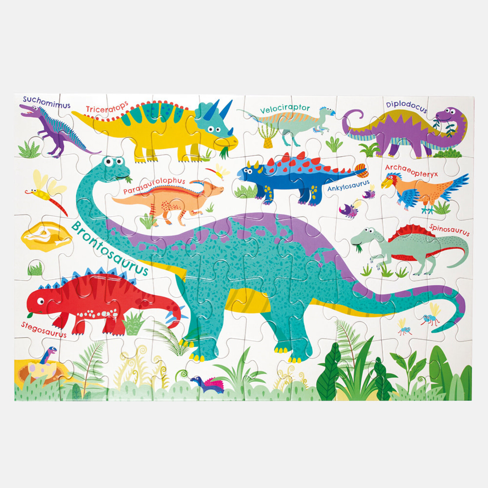 Hey Hugo Dinoroar Double Sided Jigsaw Puzzle 50 pcs