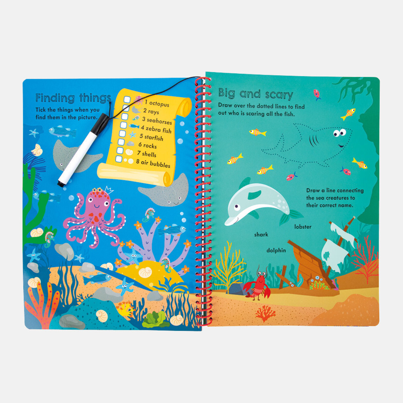 Hey Hugo In the Ocean Wipe-Clean Activity Book