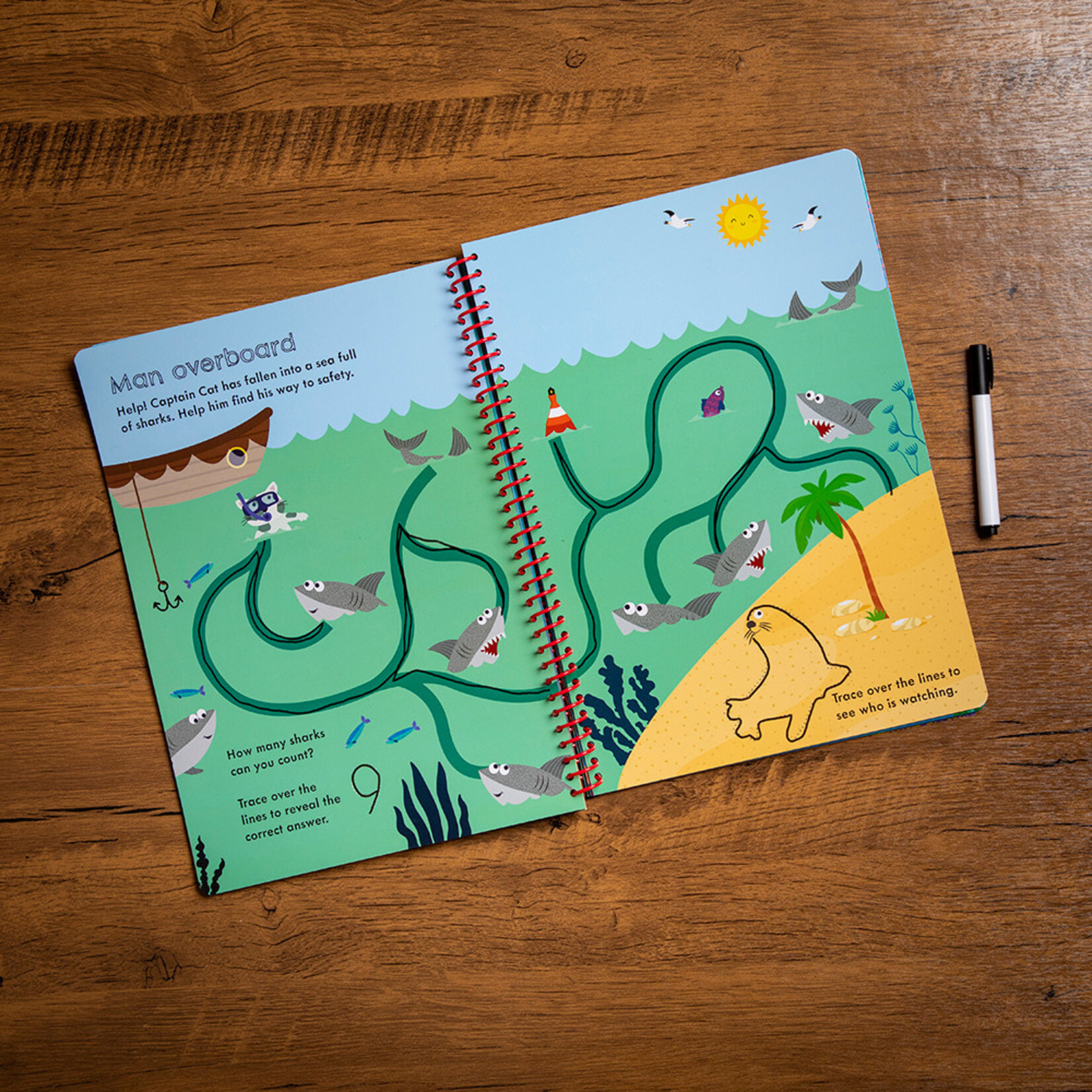 Hey Hugo In the Ocean Wipe-Clean Activity Book