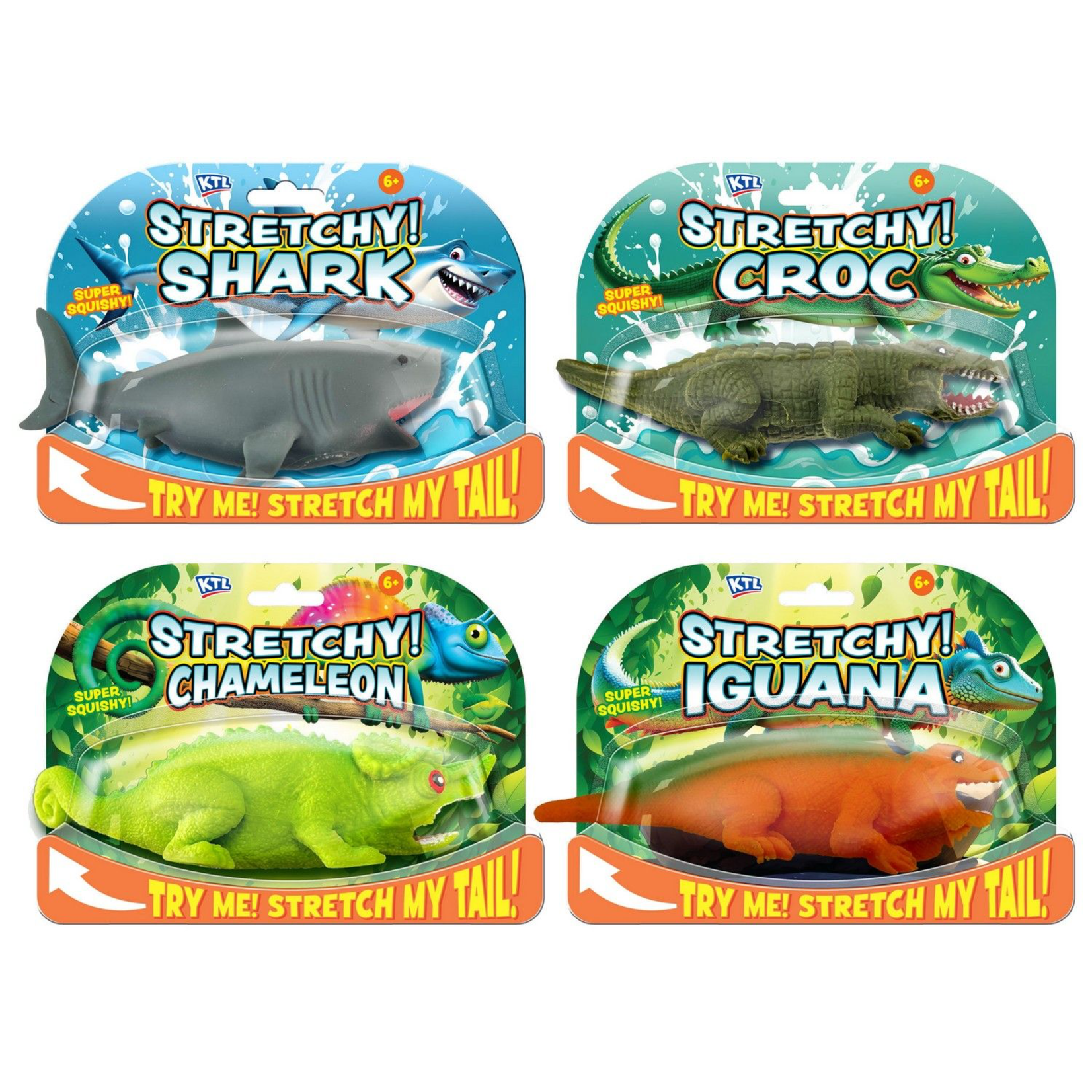 Squishy Stretchy Animals ( 4 assorted, sold separately)