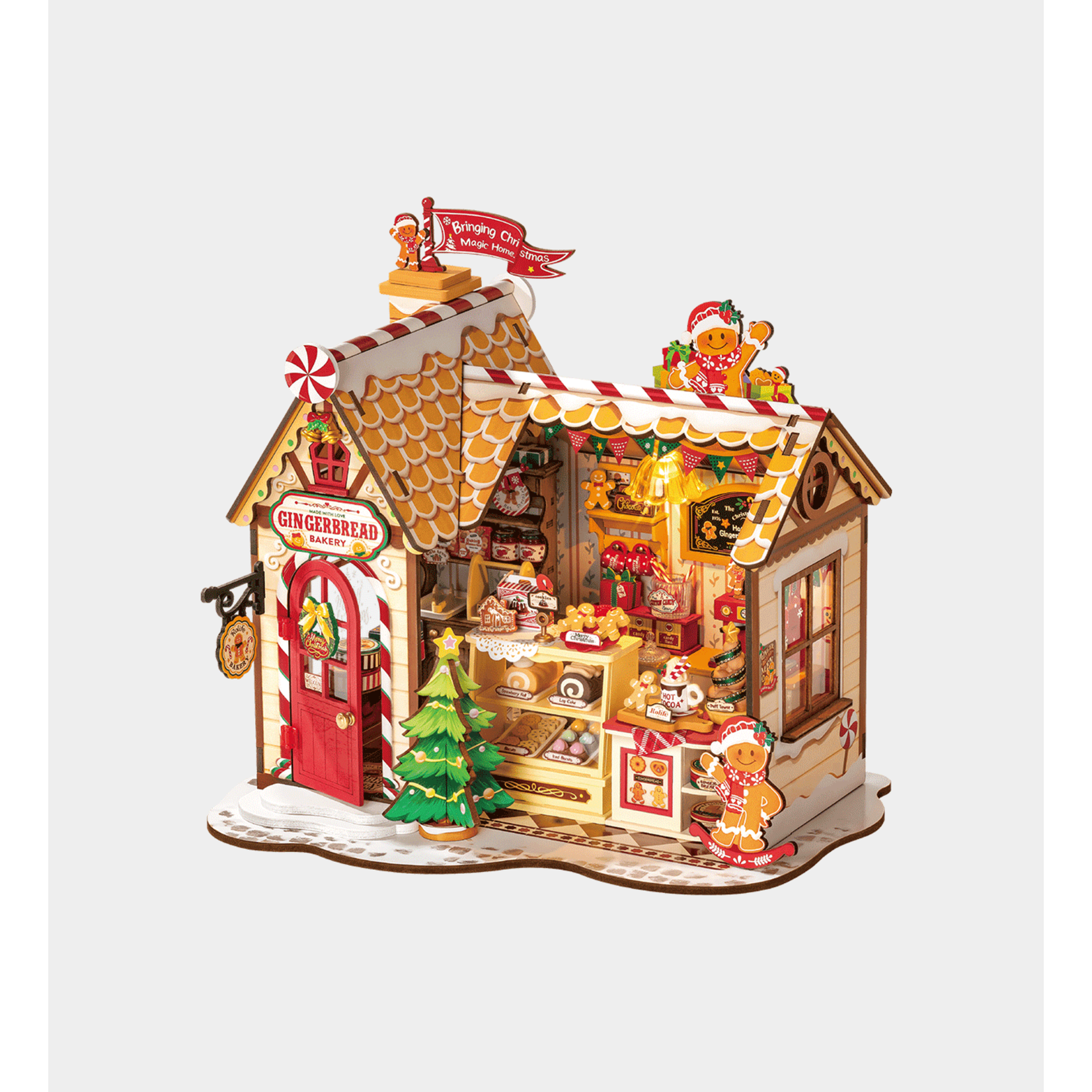 Rolife Rolife Gingerbread House DIY Miniature House Kit - DG176