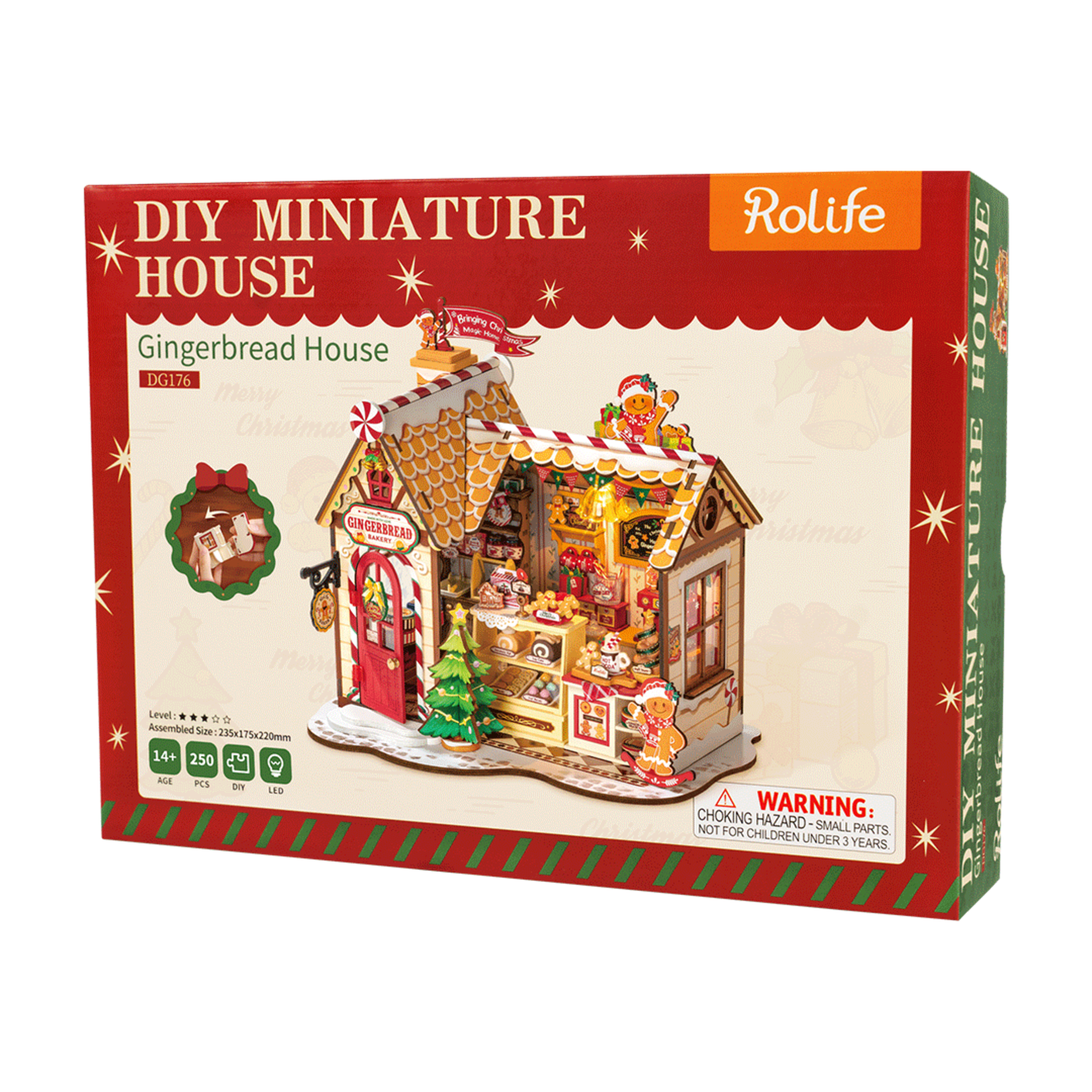 Rolife Rolife Gingerbread House DIY Miniature House Kit - DG176
