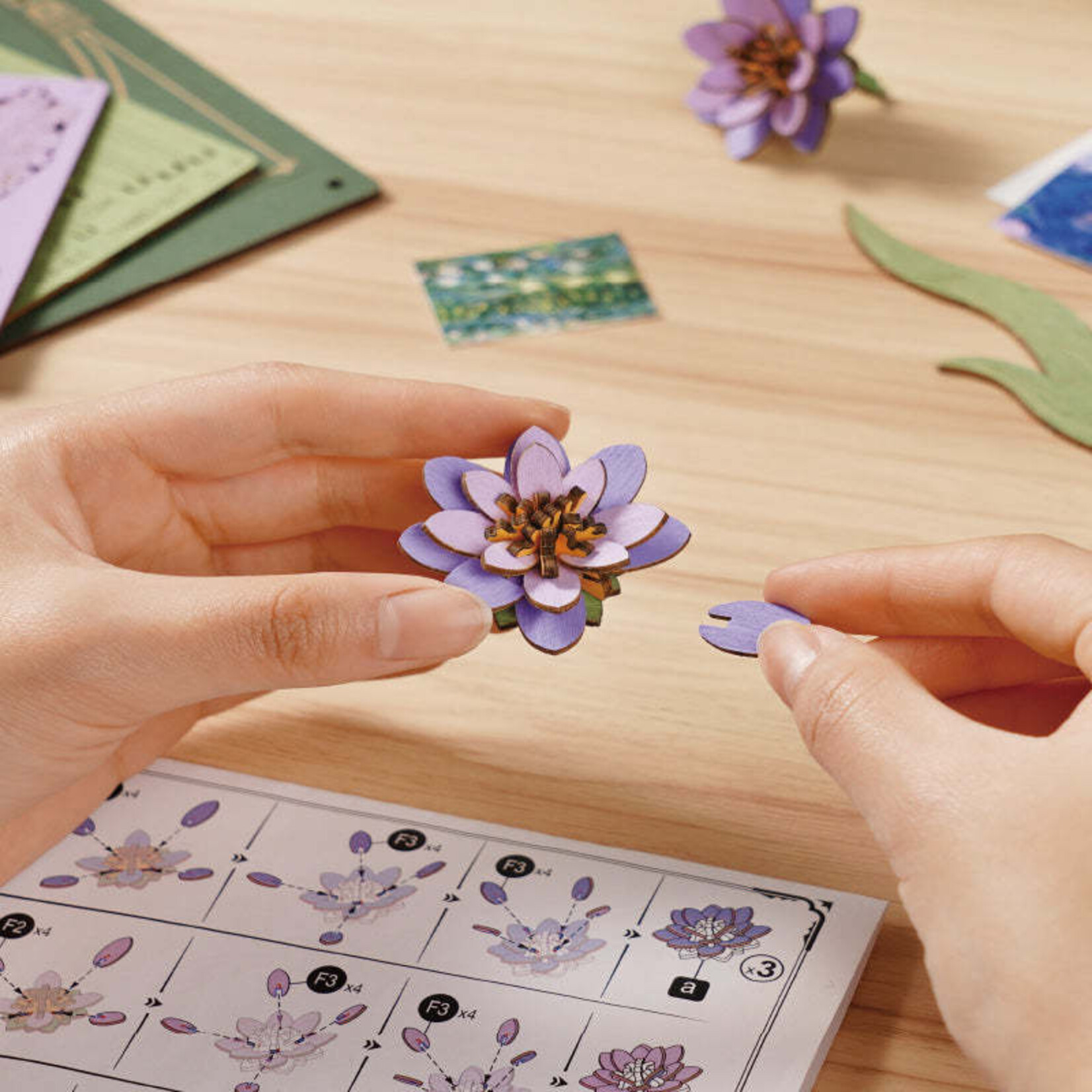 ROWOOD Rowood - Glittering Water Lily Wall Art 3D Wooden Puzzle - TH001