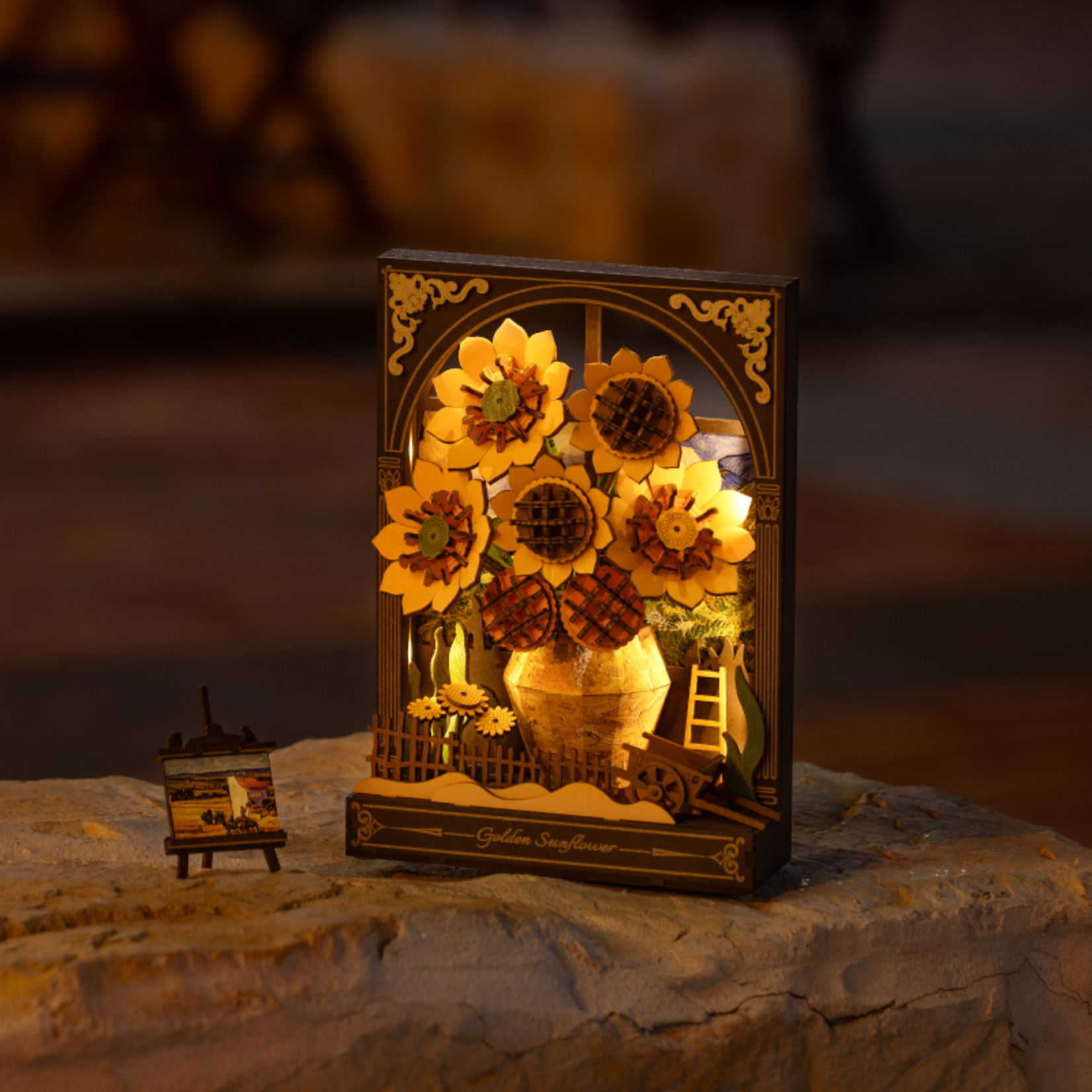ROWOOD Rowood - Golden Sunflower Wall Art 3D Wooden Puzzle - TH002