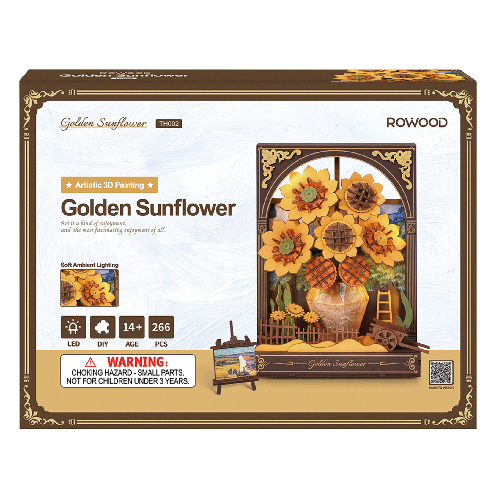 ROWOOD Rowood - Golden Sunflower Wall Art 3D Wooden Puzzle - TH002