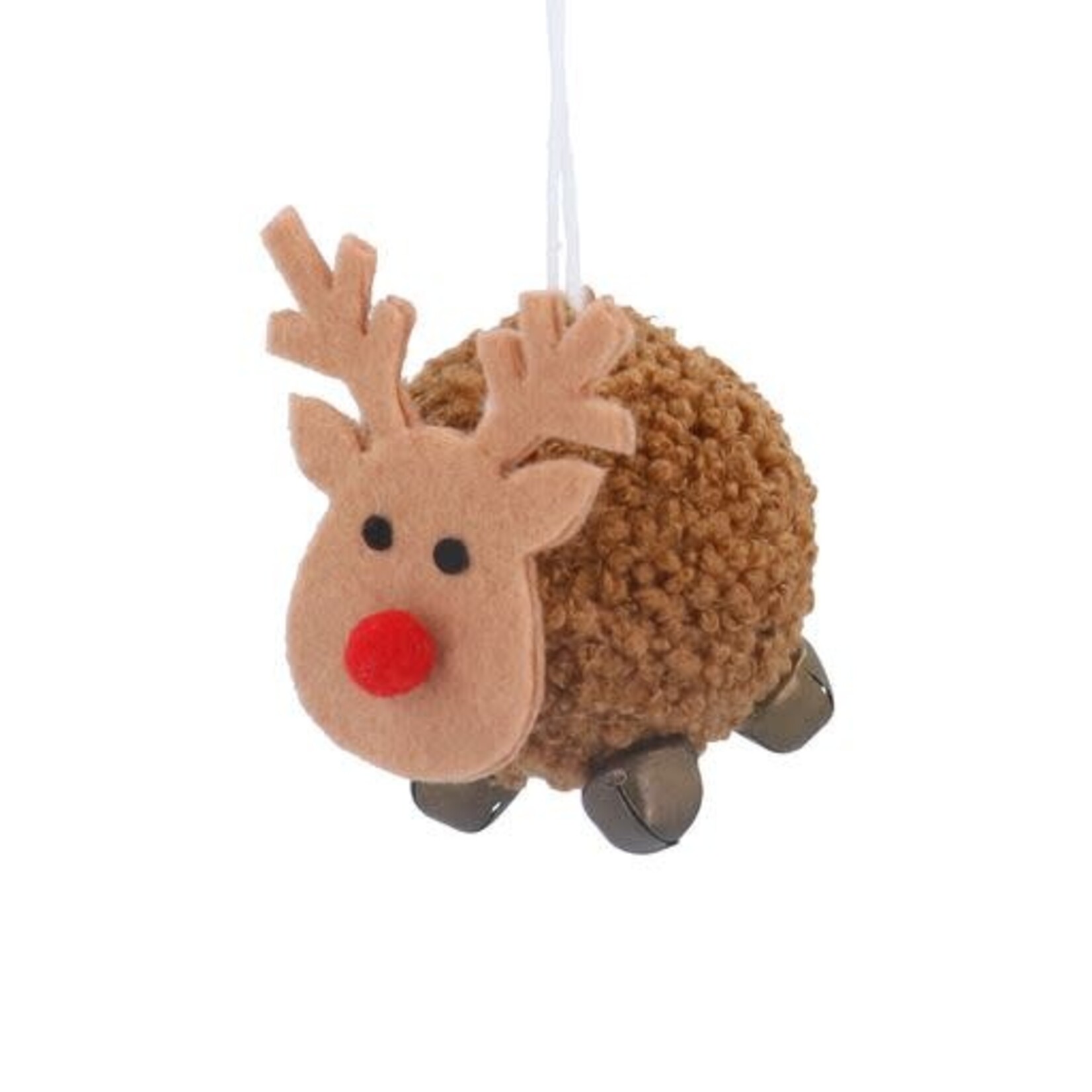 Felt & Wool Pom-Pom Reindeer Hanging Decoration