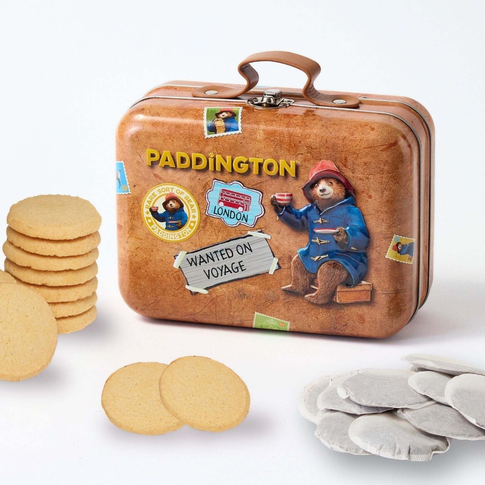 Paddington Paddington Bear Cookies Suitcase Tin (Brown) Tea & Shortbread Biscuits
