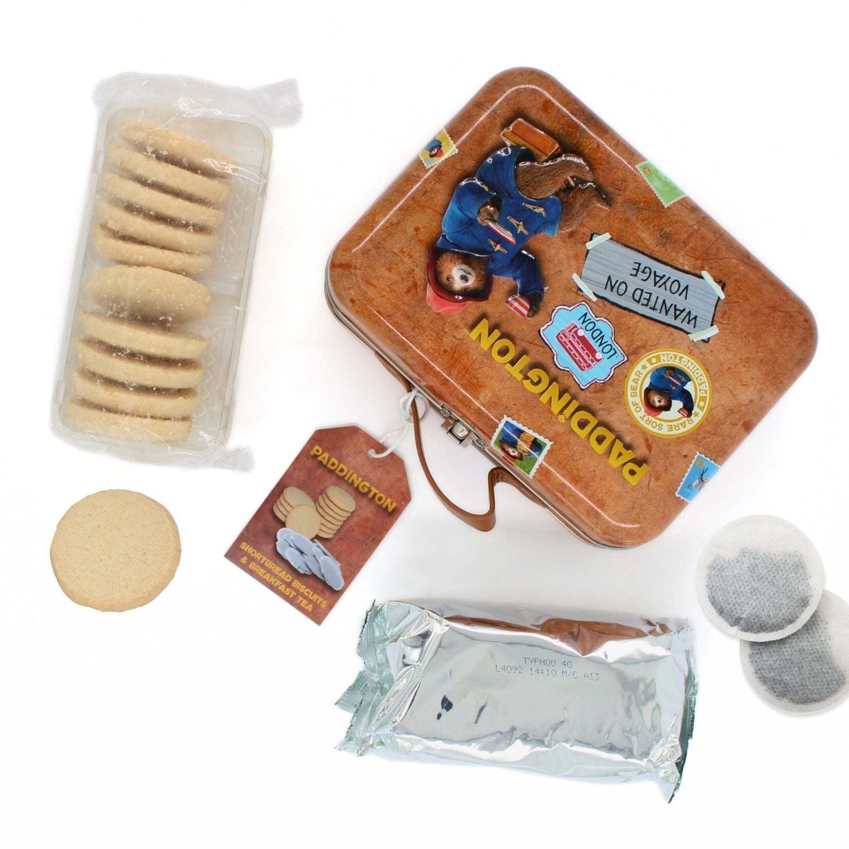 Paddington Paddington Bear Cookies Suitcase Tin (Brown) Tea & Shortbread Biscuits