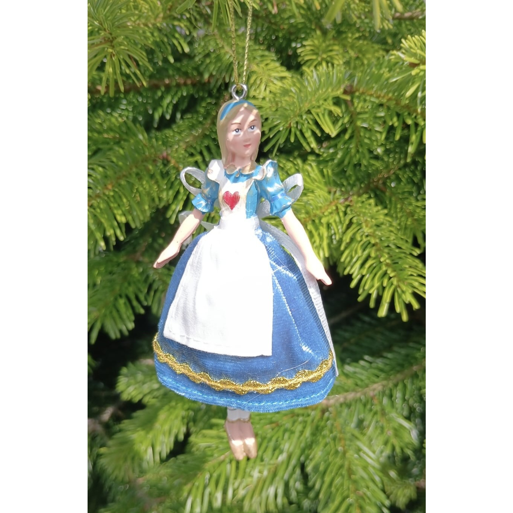 Alice in Wonderland Resin & Fabric Alice Small Hanging Decoration