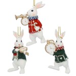 Alice in Wonderland Resin White Rabbit w/Clock Instrument Hanging Decoration ( 3 designs, sold separately )