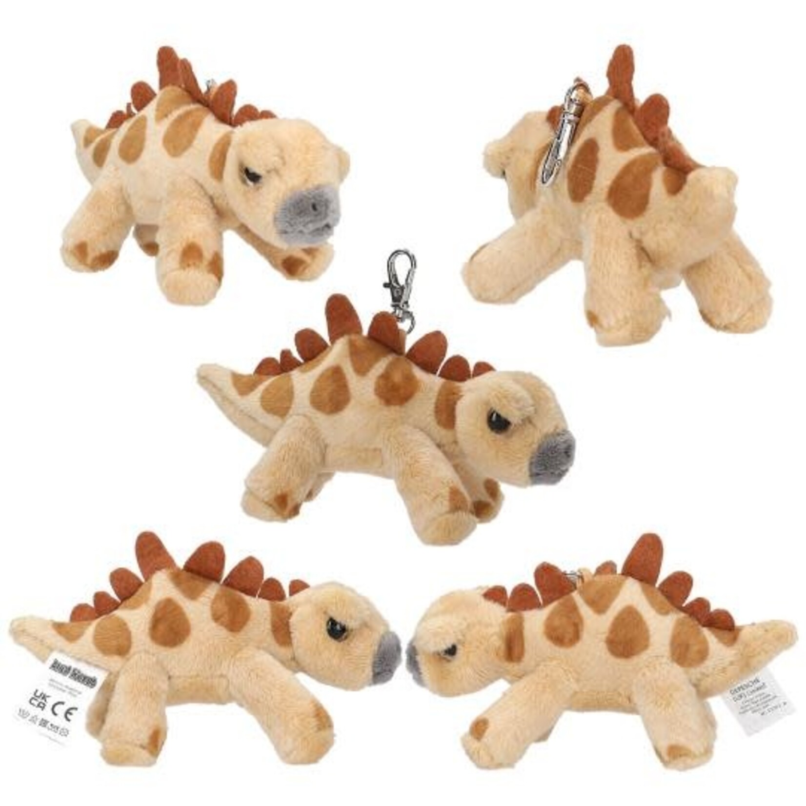 Dino World Dino World Plush Dino Stegosaurus Bag Charm
