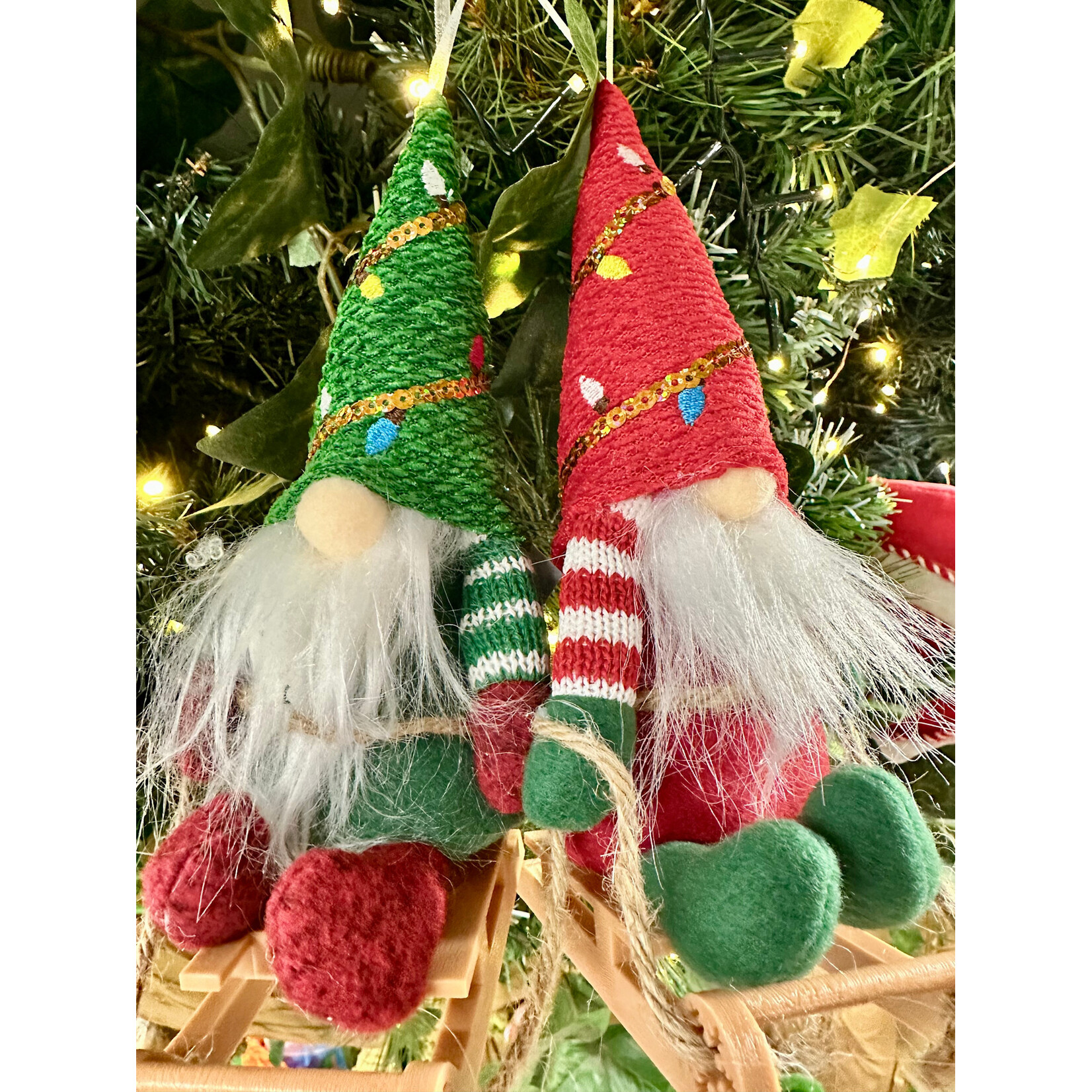 The Gonk Factory Christmas Tree Hat Gonk Hanging Decoration (4 designs, sold separately)