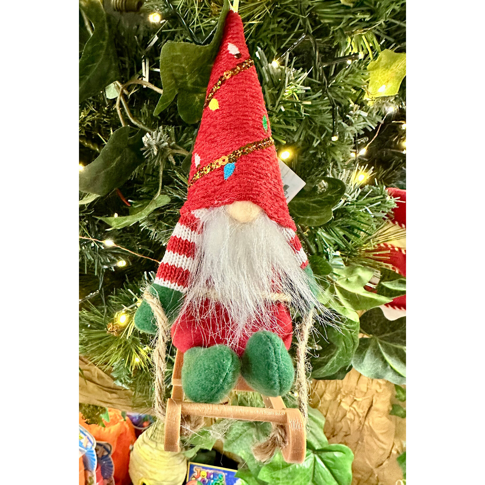 The Gonk Factory Christmas Tree Hat Gonk Hanging Decoration (4 designs, sold separately)