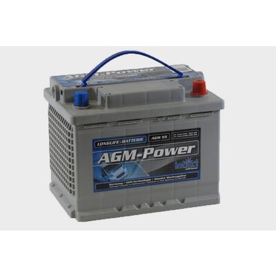 intAct AGM-Power 55 semitractie accu