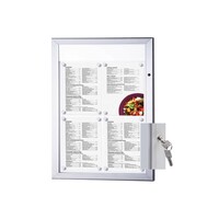 Menuvitrine LED verlicht binnen/buiten