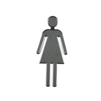 Toiletbord vrouwen chroom gecoate 3D